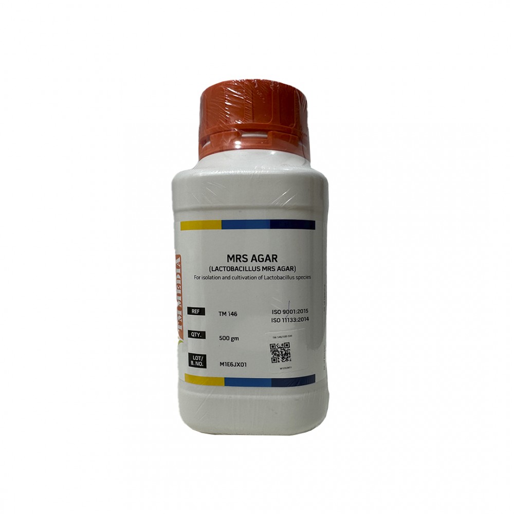 Meio Lactobacilos MRS, Para Isolamento e Cultivo de Esp&eacute;cies de Lactobacillus - Titan - Frasco 500g