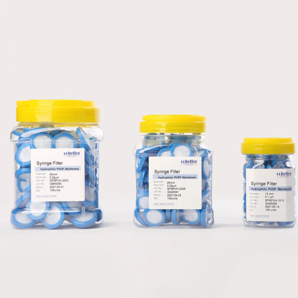 Filtros de Seringa PVDF Hidrof&iacute;licos  N&atilde;o Est&eacute;reis