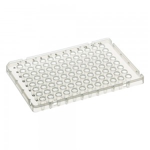 Microplaca para PCR semi saia perfil baixo borda elevada de 100 uL
