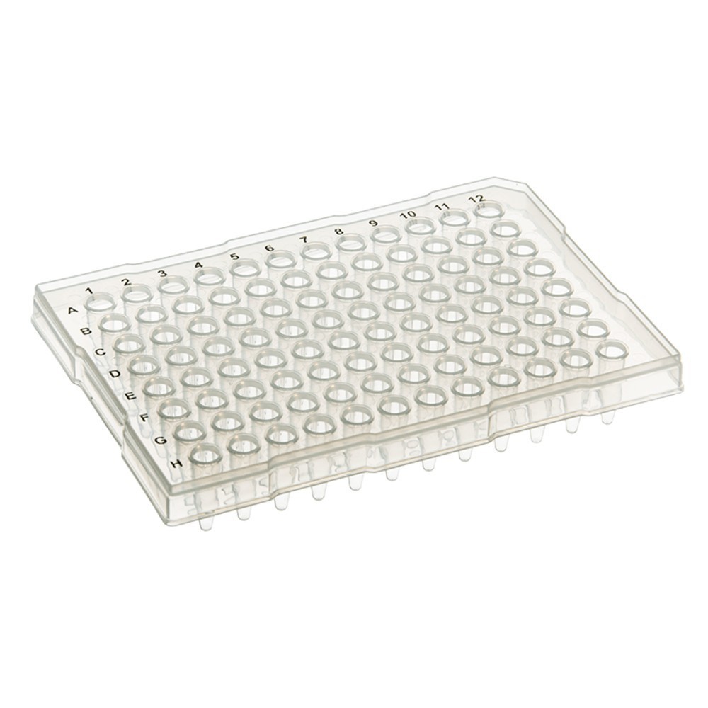Microplaca para PCR semi saia com meia borda elevada de 200 uL