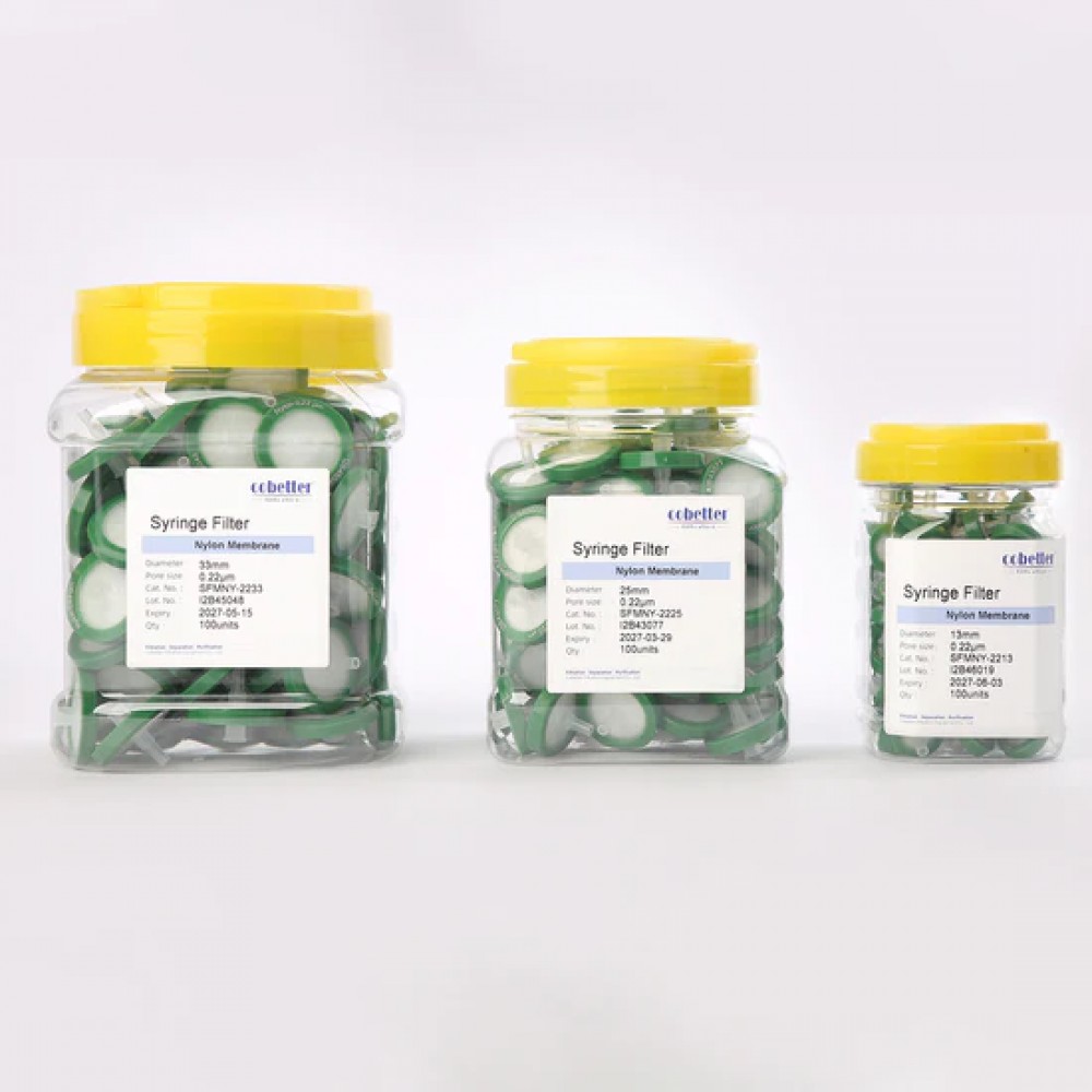 Filtros de Seringa de Nylon Hidrof&iacute;licos Verdes N&atilde;o Est&eacute;reis