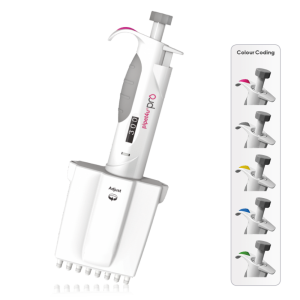 Micropipeta Multicanal AHN pipet4u Pro  de 8 canais, Volume Vari&aacute;vel de 5- 50 &micro;l 