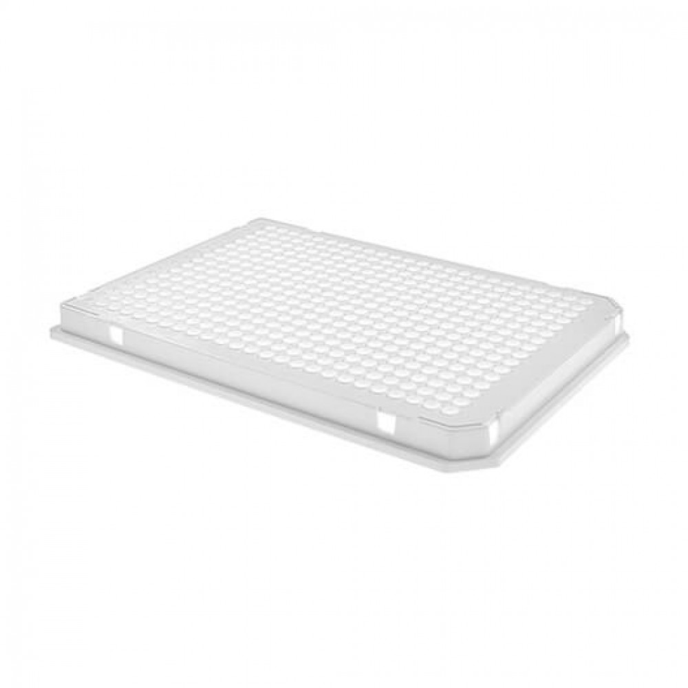 Placa de PCR de 384 po&ccedil;os de 50 &mu;l​, borda inteira, branca