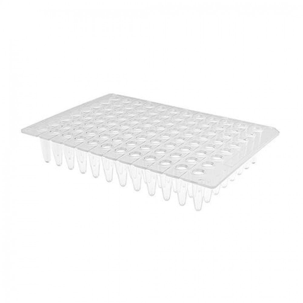 Placa de PCR de 200 uL de 96 po&ccedil;os sem borda.