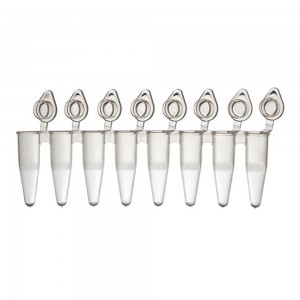 Strips para PCR com tampa reta individual acoplada 200 ul