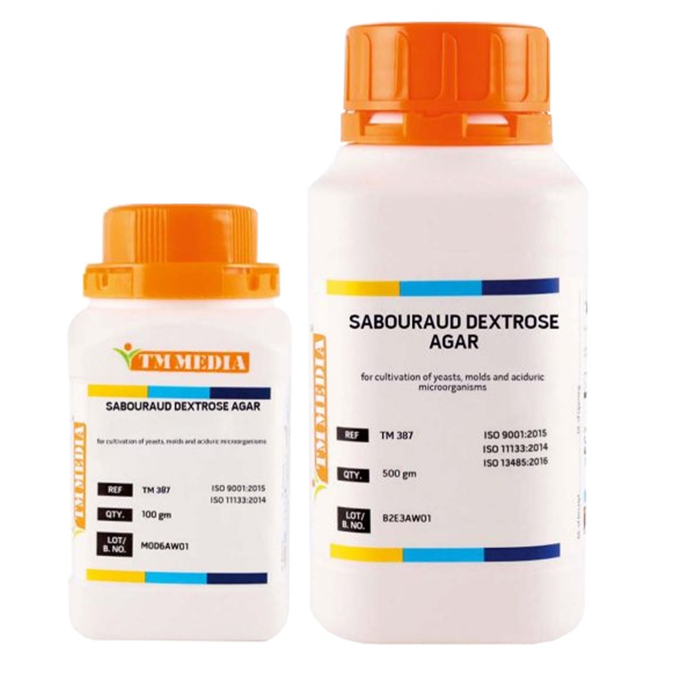 &Aacute;gar Sabouraud Dextrose - Titan - Frasco 500g